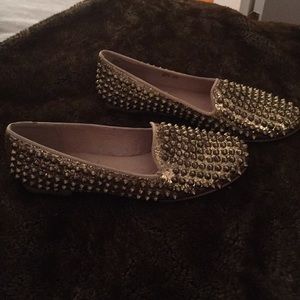 Steve Madden Gold Studded Flats